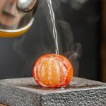 Color Changing Creative Resin Tangerine Tea Pet