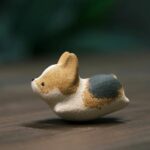 Cute Running Corgi Tea Pet Figurine