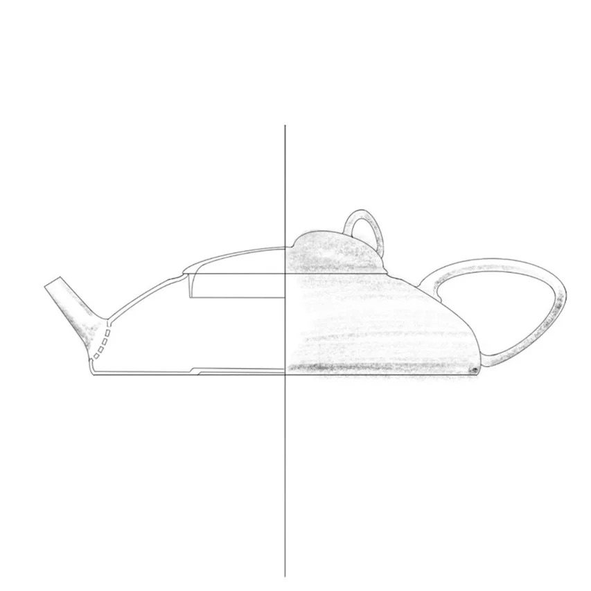 Li Bai Yixing Teapot Design Sketch