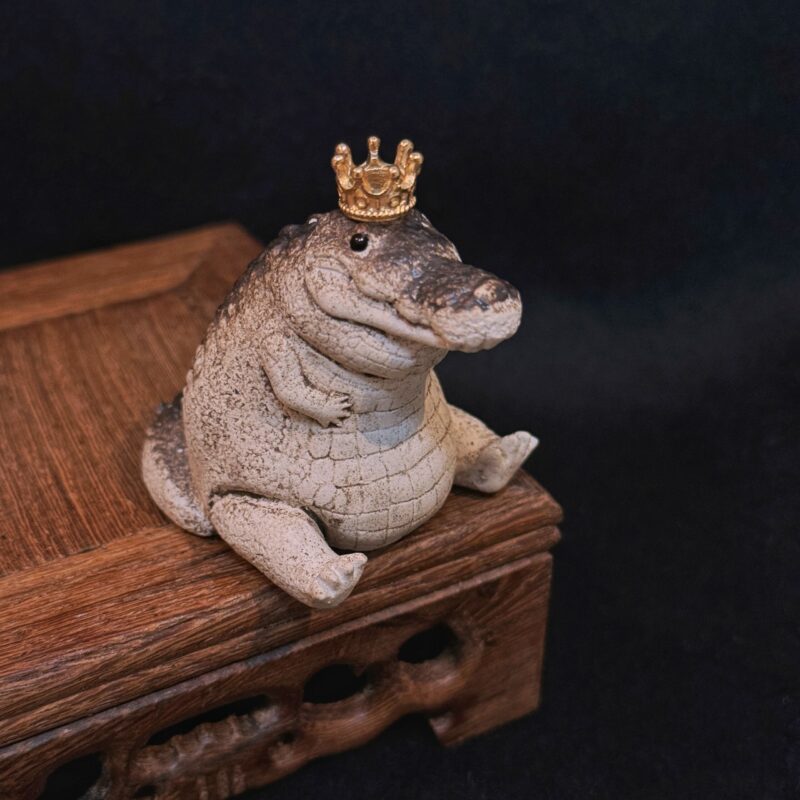 chubby gator Creative Zisha Yixing Clay Cute Little Chubby Crocodile Tea Pet