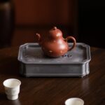 Handmade Tin Bamboo Pattern Kung Fu Tea Boat