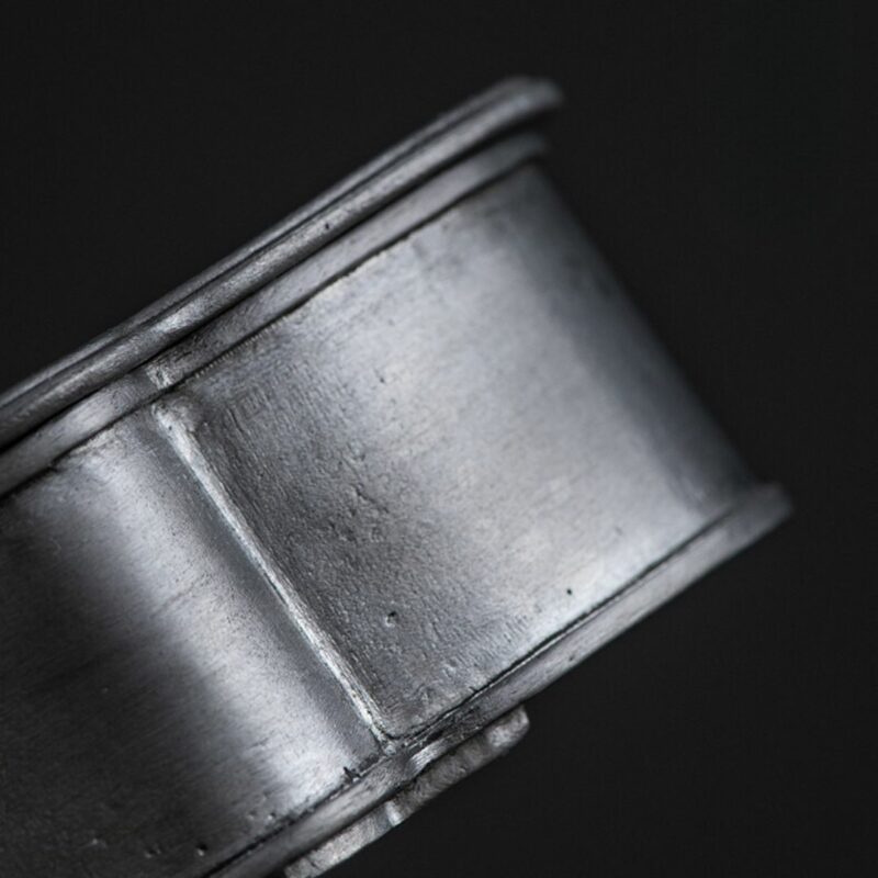 Handmade Tin Gingko Pattern Kung Fu Tea Boat (8) Handmade Tin Gingko Pattern Kung Fu Tea Boat