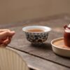 Qinghua Ceramic Twined Lotus 100ml Tea Cup