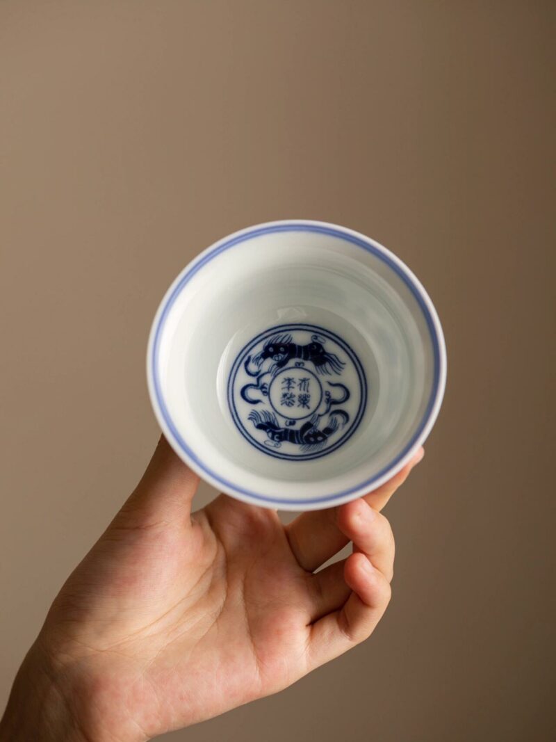 Qinghua Ceramic Twined Lotus 100ml Tea Cup