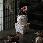Soda Glaze Ceramic Sha Diao Kettle Gongfu Tea Stove