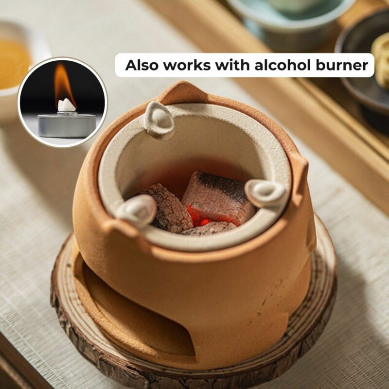 12 Ceramic Little Shiba Yuan Bao Kettle Charcoal Stove
