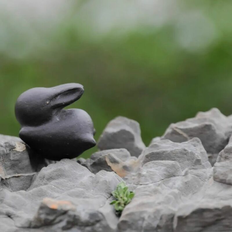 4 Yixing Clay Running Bunny Tea Pet
