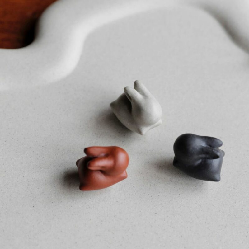 7 Yixing Clay Running Bunny Tea Pet