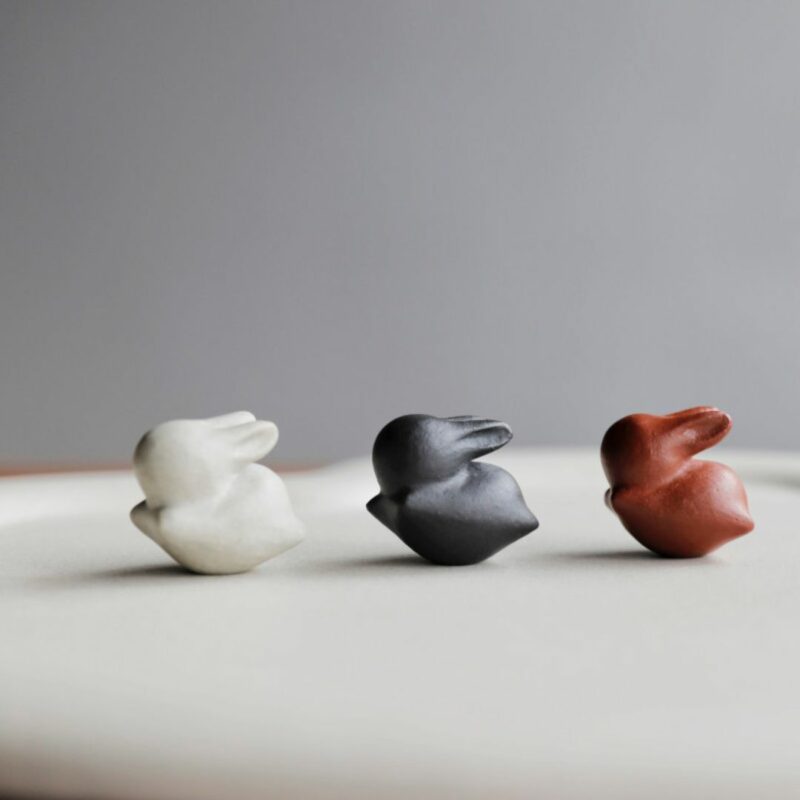 8 Yixing Clay Running Bunny Tea Pet