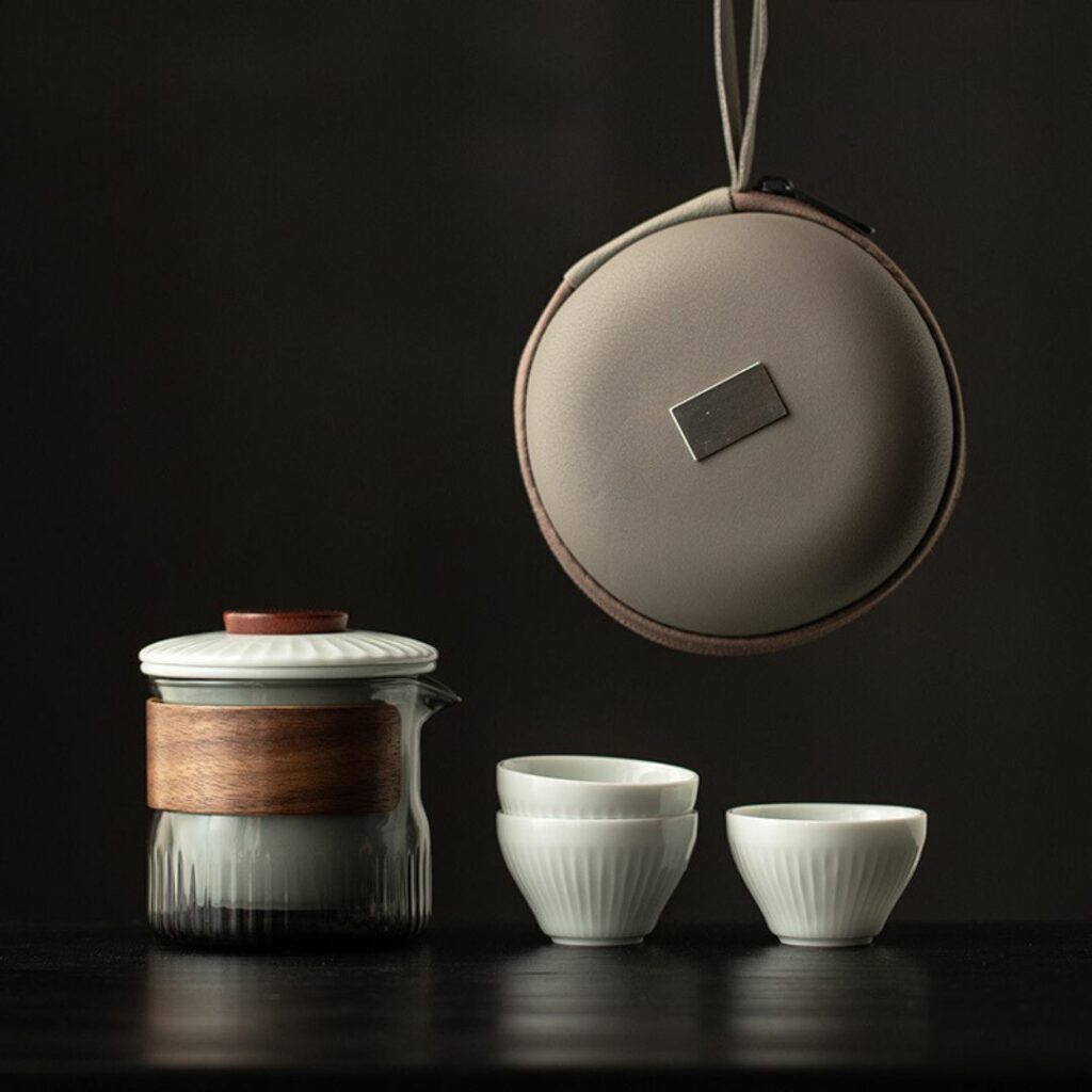Persimmon - Personalized travel tea set for one