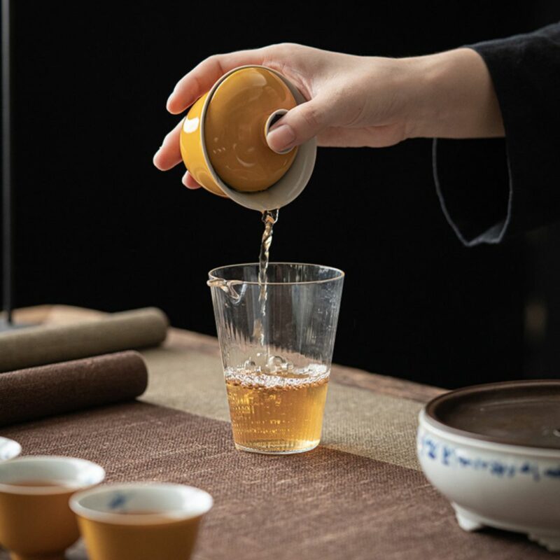 Secret Bamboo Yellow 100ml Gaiwan (8) Secret Bamboo Yellow 100ml Gaiwan