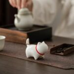 Cute Little Ceramic Bell Kitten Tea Pet