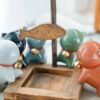 Cute Little Ceramic Bell Kitten Tea Pet