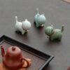 Cute Little Ceramic Bell Kitten Tea Pet