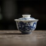 Qinghua Ceramic Chinese Dragon Pattern 200ml Gaiwan