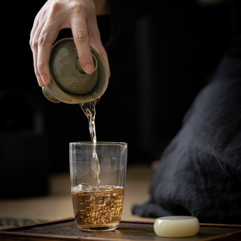 Yue Ware Gilt Painting Ceramic 110ml Gaiwan