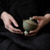 Yue Ware Gilt Painting Ceramic 110ml Gaiwan
