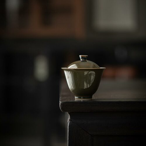 Kiln Transmutation Ceramic Pine Pattern 140ml Gaiwan