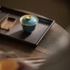 433-4 Colored Glaze Ceramic Blue and Yellow 140ml Gaiwan