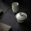 Relief Sculpture Ceramic Pine Pattern 120ml Gaiwan
