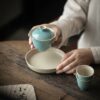 Colored Glaze Ceramic Sea Blue 140ml Gaiwan