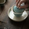 Colored Glaze Ceramic Sea Blue 140ml Gaiwan