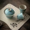 Colored Glaze Ceramic Sea Blue 140ml Gaiwan