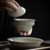 Grey Glaze Ceramic Gourd 130ml Gaiwan