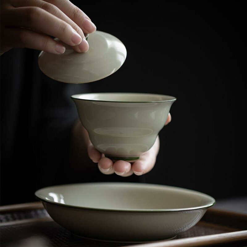 Grey Glaze Ceramic Gourd 130ml Gaiwan