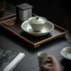 Grey Glaze Ceramic Gourd 130ml Gaiwan