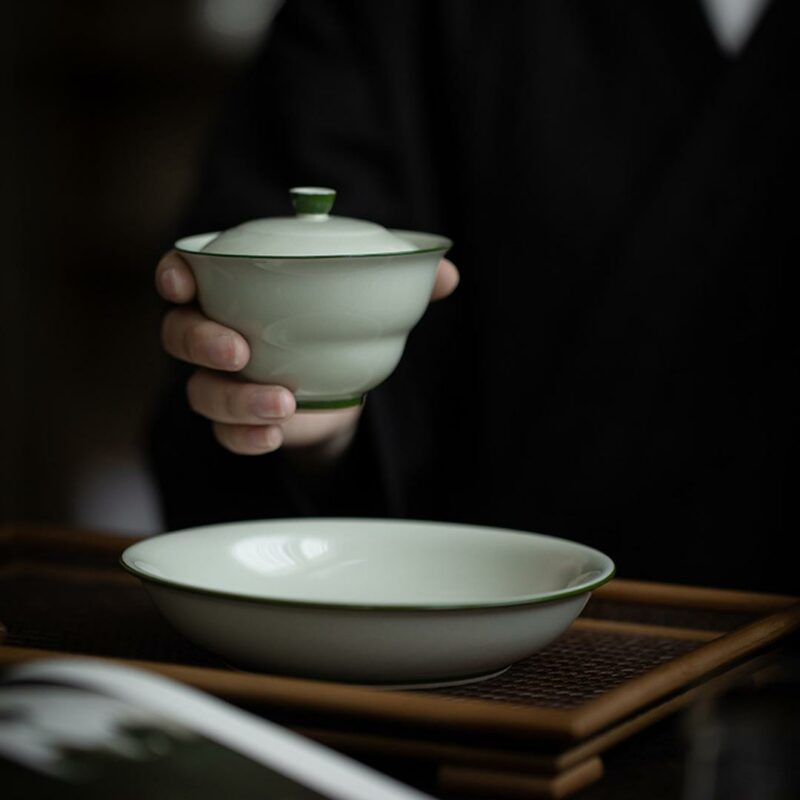 Grey Glaze Ceramic Gourd 130ml Gaiwan