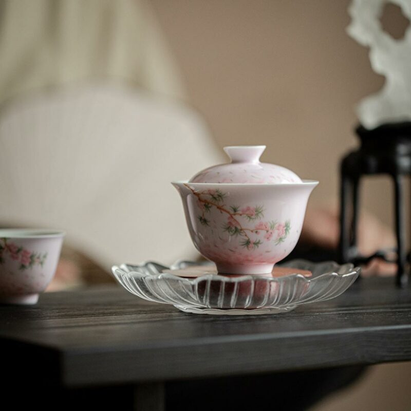 451-7 Hand painted Ceramic Sakura 140ml Gaiwan