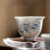 454-7 Qinghua Ceramic Bamboo 130ml Gaiwan