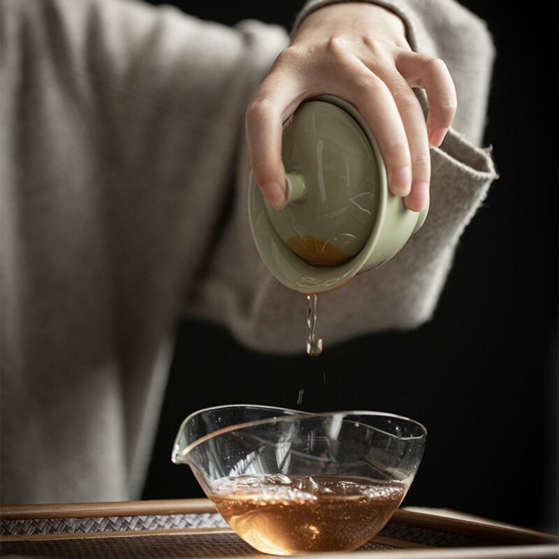 Hand painted Ceramic Moon Jade Rabbit 140ml Gaiwan