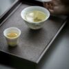 460-7 Hand painted Ceramic Pine 130ml Gaiwan