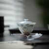 460-8 Hand painted Ceramic Pine 130ml Gaiwan