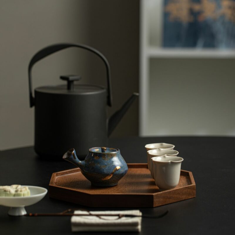 Japanese Style Ceramic Kyusu 155ml Teapot
