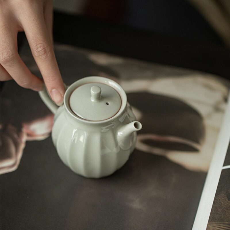 5 Grey Glaze Japanese Style Ceramic 150ml Teapot