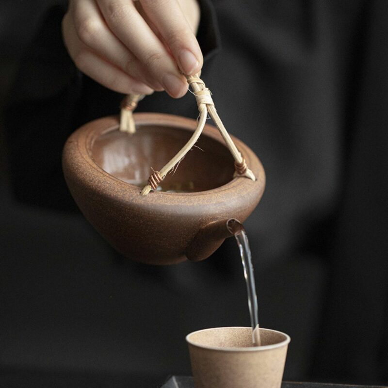 6 Handmade Japanese Style Aged Rock Clay 200ml Fair Cup Gong Dao Bei