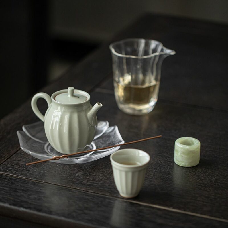 9 Grey Glaze Japanese Style Ceramic 150ml Teapot