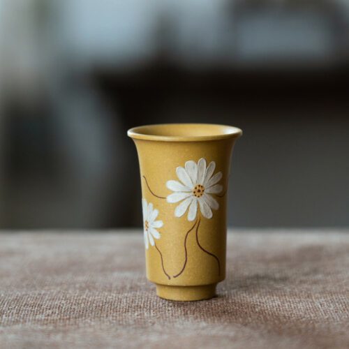 Clay Painting Duanni Daisy 50ml Tea Cup (1) Clay Painting Duanni Daisy 50ml Tea Cup