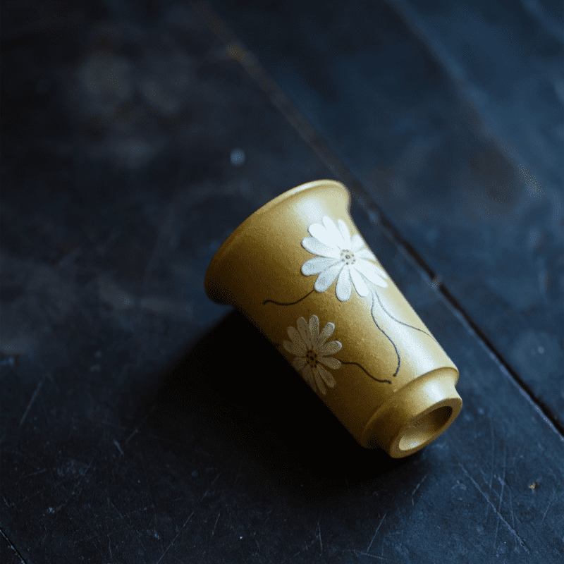 Clay Painting Duanni Daisy 50ml Tea Cup (1) Clay Painting Duanni Daisy 50ml Tea Cup