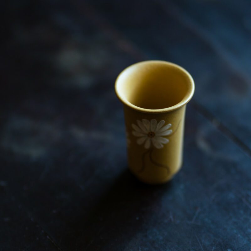 Clay Painting Duanni Daisy 50ml Tea Cup (2) Clay Painting Duanni Daisy 50ml Tea Cup