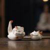 Handmade White Duanni White Chinese Dragon Tea Pet (10) Handmade White Duanni White Chinese Dragon Tea Pet