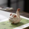 Handmade White Duanni White Chinese Dragon Tea Pet (8) Handmade White Duanni White Chinese Dragon Tea Pet