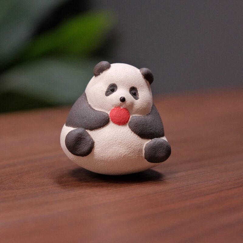 Handmade Zisha Yixing Clay Panda Hua Hua Tea Pet (14) Handmade Zisha Yixing Clay Panda Hua Hua Tea Pet