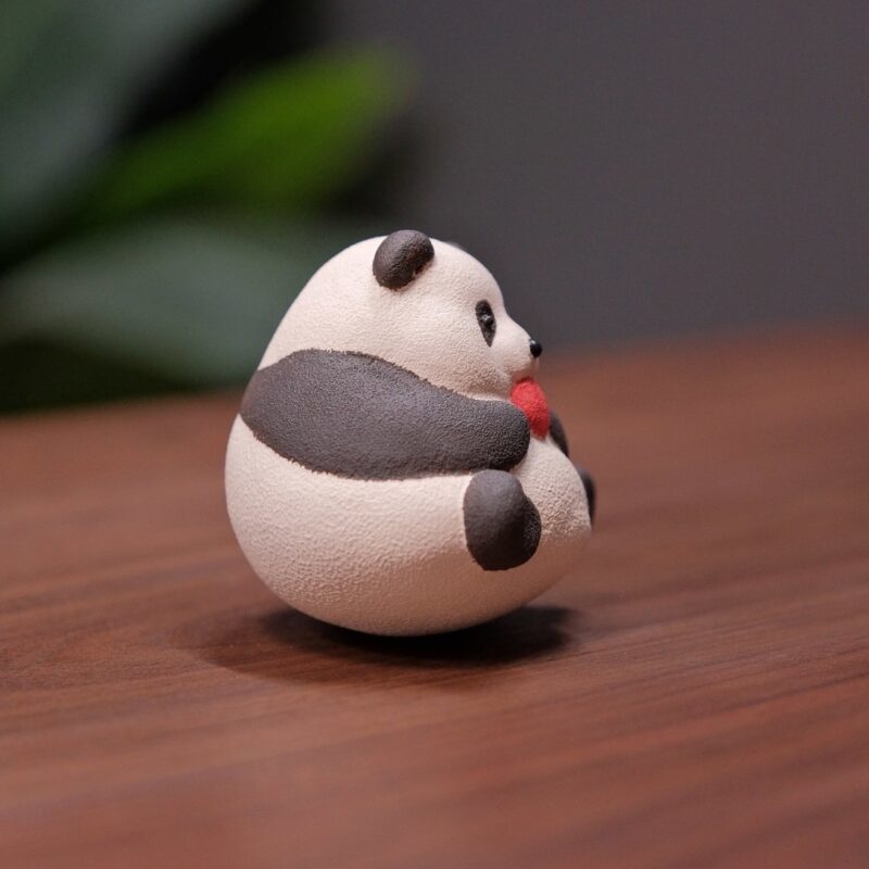 Handmade Zisha Yixing Clay Panda Hua Hua Tea Pet (2) Handmade Zisha Yixing Clay Panda Hua Hua Tea Pet