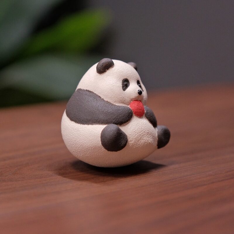 Handmade Zisha Yixing Clay Panda Hua Hua Tea Pet (3) Handmade Zisha Yixing Clay Panda Hua Hua Tea Pet