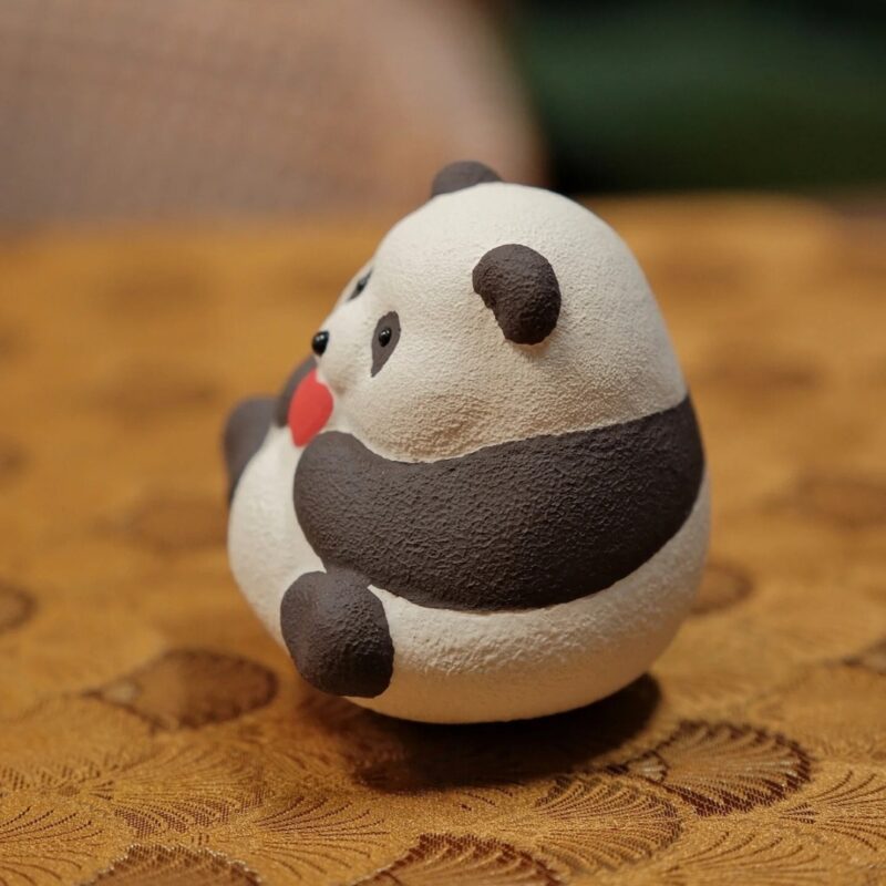 Handmade Zisha Yixing Clay Panda Hua Hua Tea Pet (7) Handmade Zisha Yixing Clay Panda Hua Hua Tea Pet