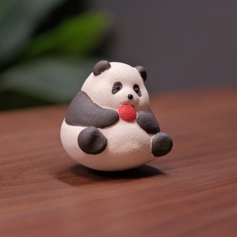 Handmade Zisha Yixing Clay Panda Hua Hua Tea Pet (8) Handmade Zisha Yixing Clay Panda Hua Hua Tea Pet
